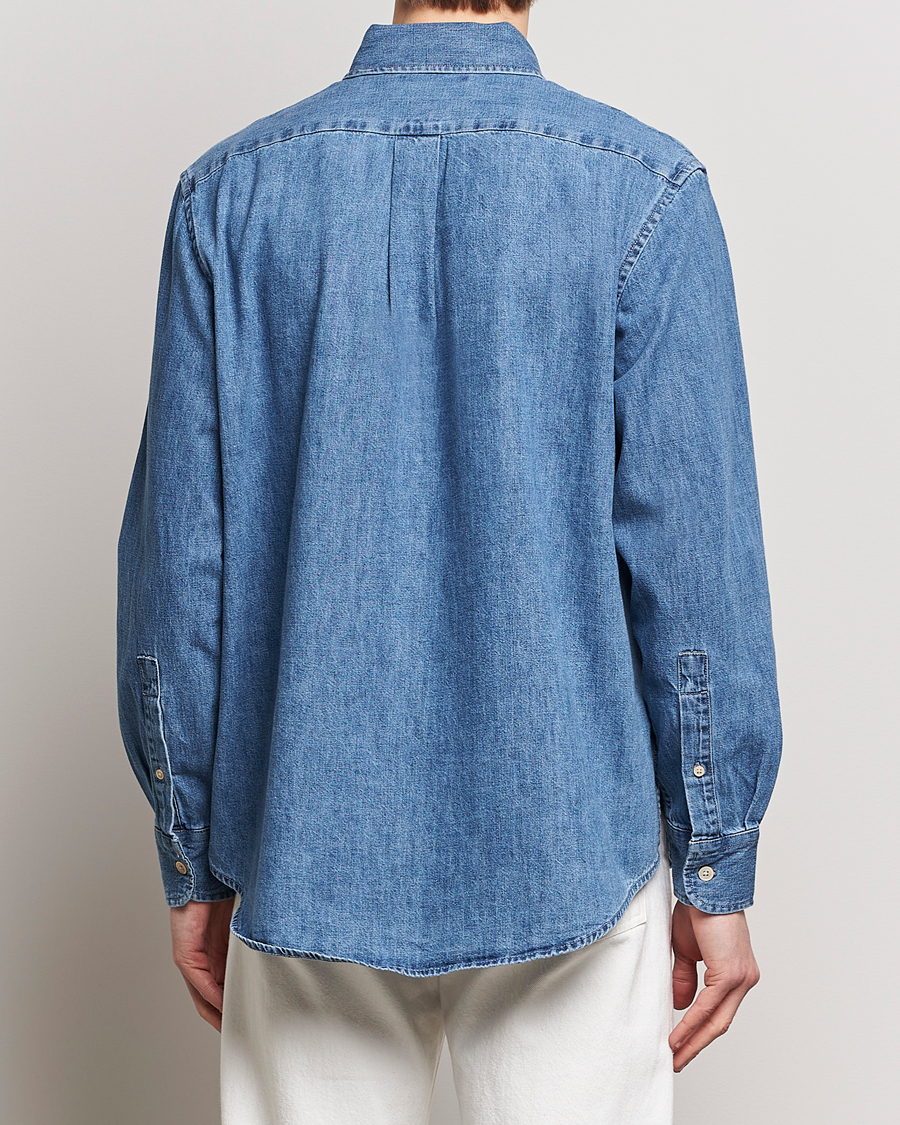 Herre | Skjorter | Sunflower | Denim Button Down Shirt Mid Blue