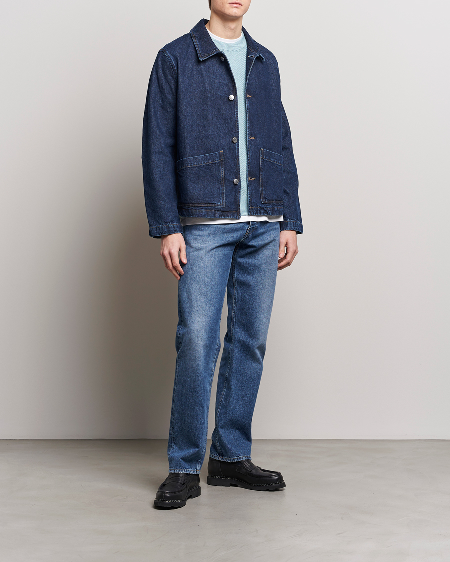 Herre | Jakker | Sunflower | Denim Worker Jacket Rinse Blue