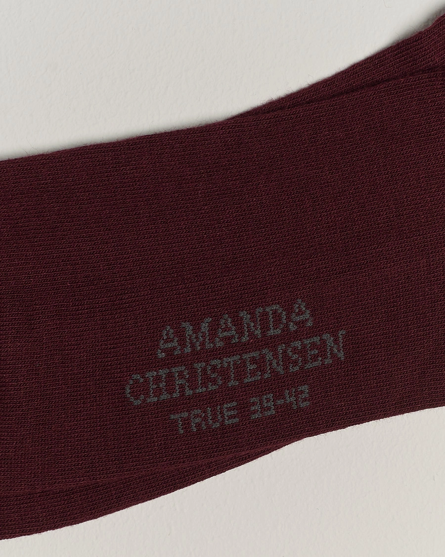 Herre |  | Amanda Christensen | 3-Pack True Cotton Socks Bordeaux