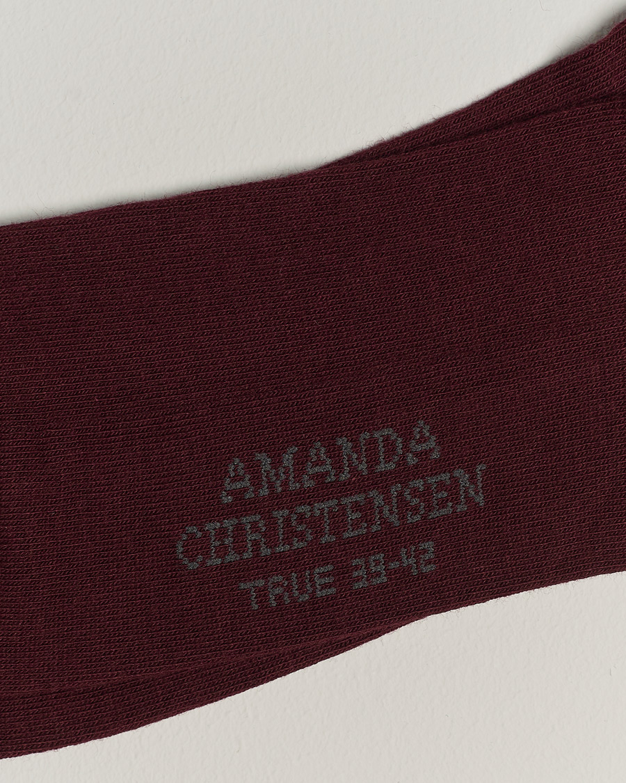 Herre | Avdelinger | Amanda Christensen | 3-Pack True Cotton Socks Bordeaux