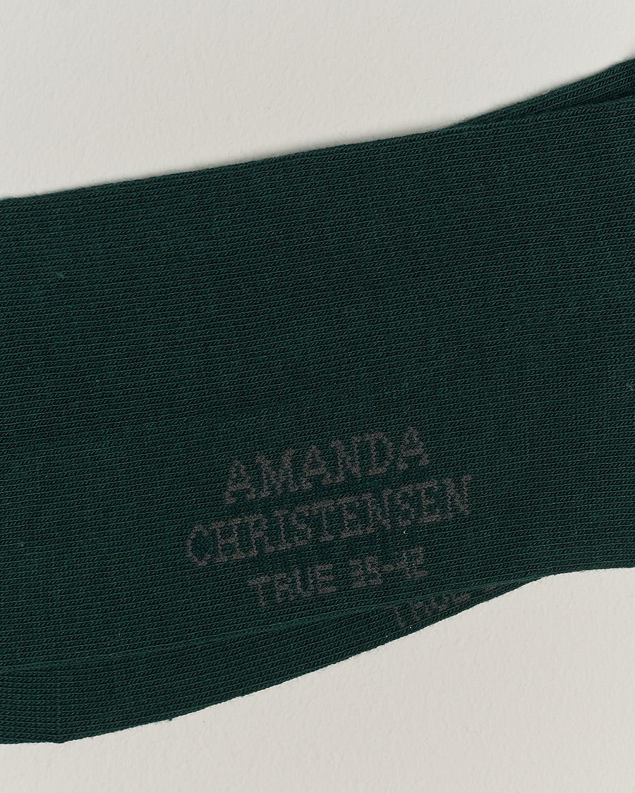 Herre | Sokker | Amanda Christensen | 3-Pack True Cotton Socks Bottle Green