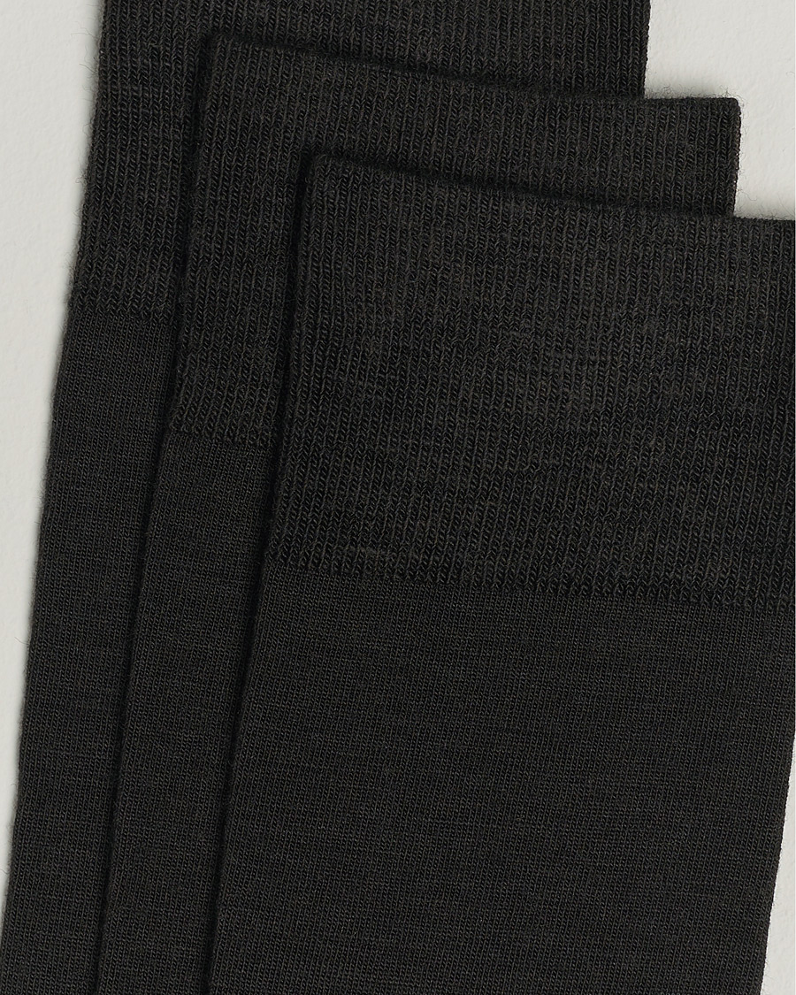 Herre | Sokker | Amanda Christensen | 3-Pack Icon Wool/Cotton Socks Dark Brown