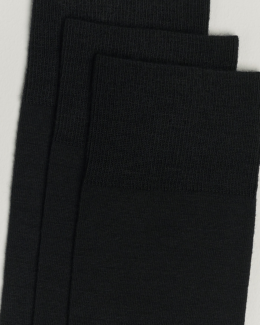 Herre | Klær | Amanda Christensen | 3-Pack Icon Wool/Cotton Socks Black