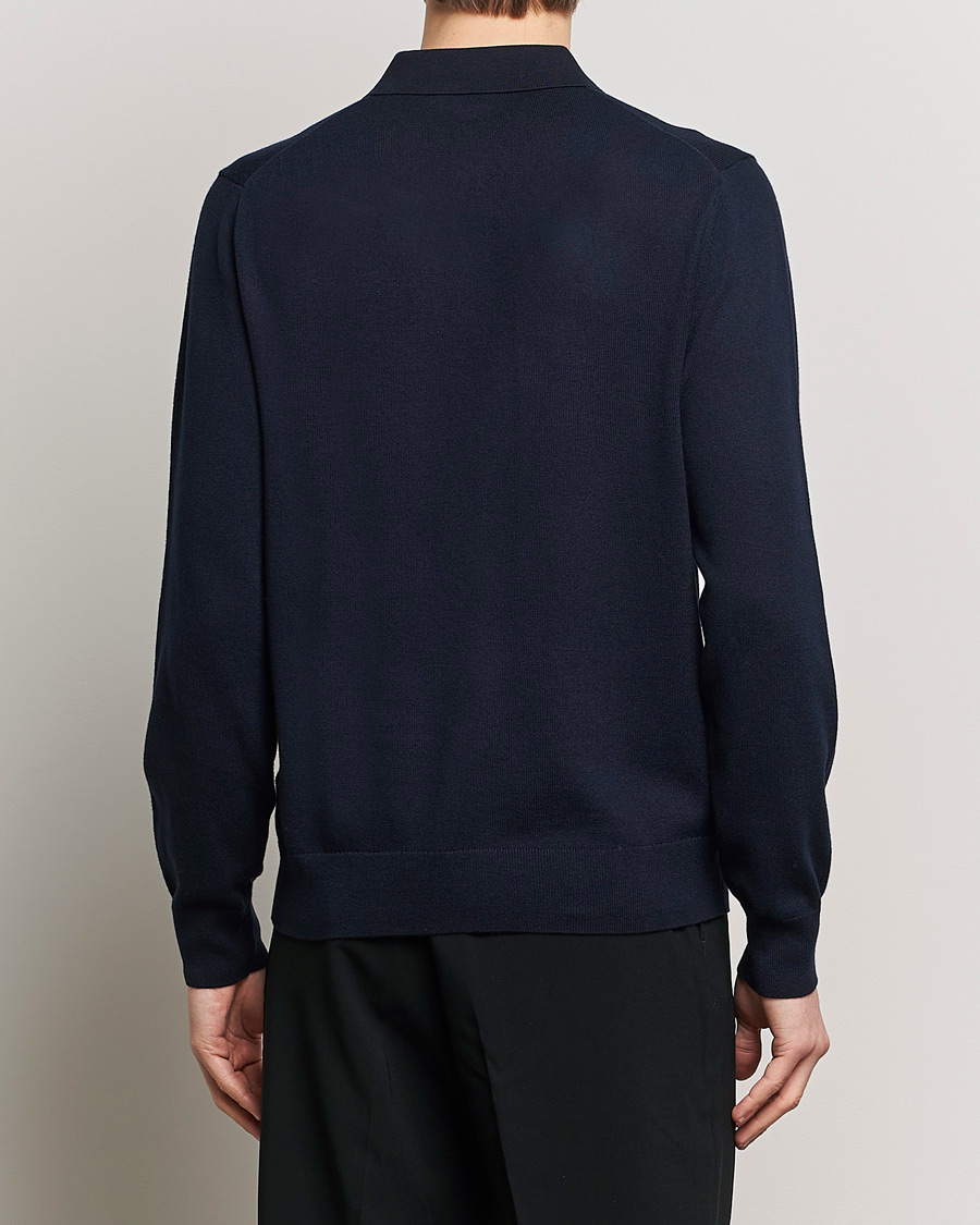 Herre | Gensere | Filippa K | Knitted Polo Shirt Navy