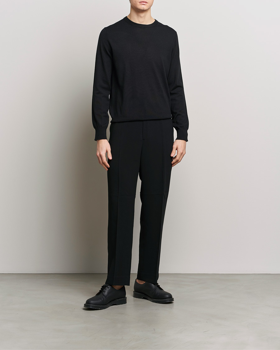 Herre | Gensere | Filippa K | Merino Round Neck Sweater Black