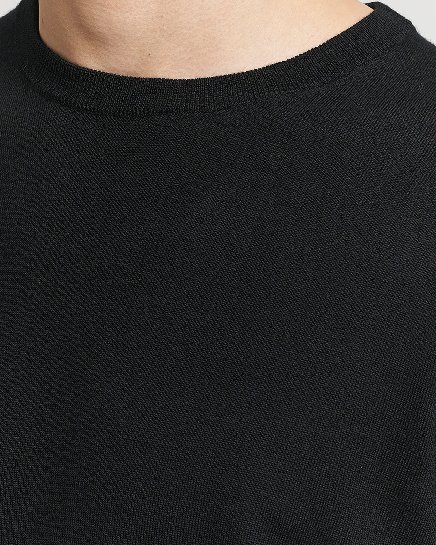 Herre | Gensere | Filippa K | Merino Round Neck Sweater Black