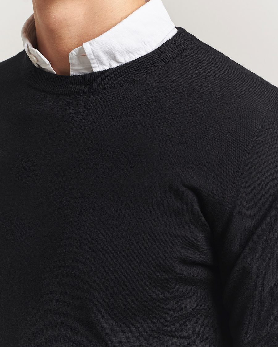 Herre | Gensere | Filippa K | Merino Round Neck Sweater Black