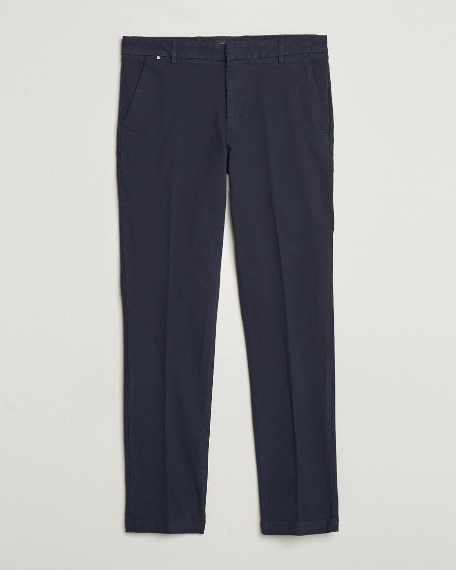 Herre | Bukser | BOSS BLACK | Kaito1 Cotton Chinos Dark Blue
