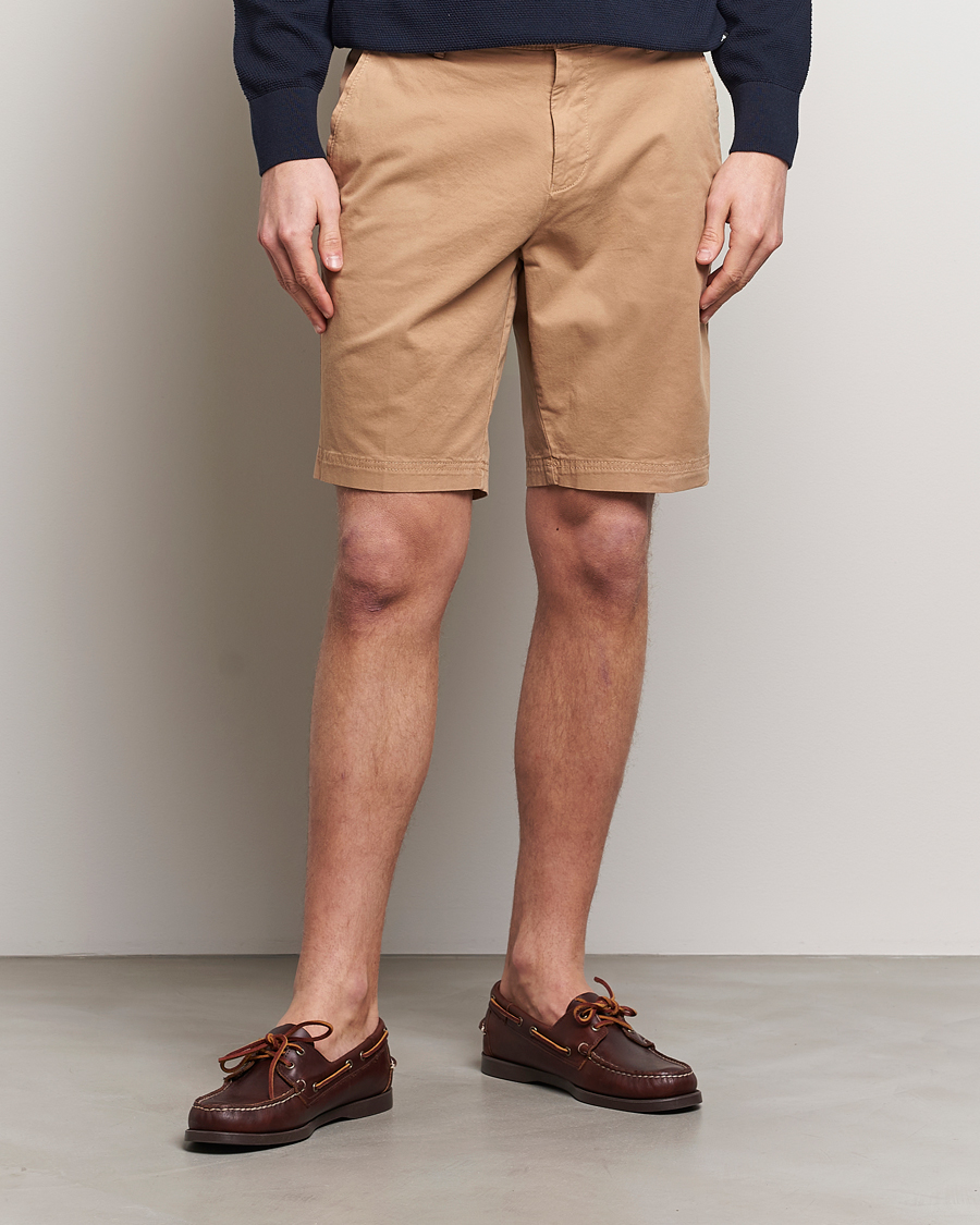 Herre |  | BOSS BLACK | Slice Cotton Shorts Medium Beige