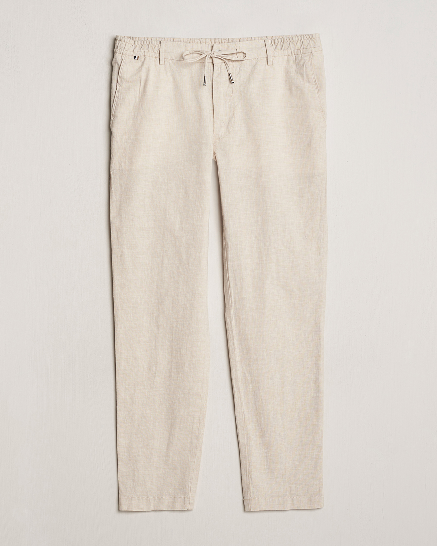 Herre | Bukser | BOSS BLACK | Kane Drawstring Pants Light Beige
