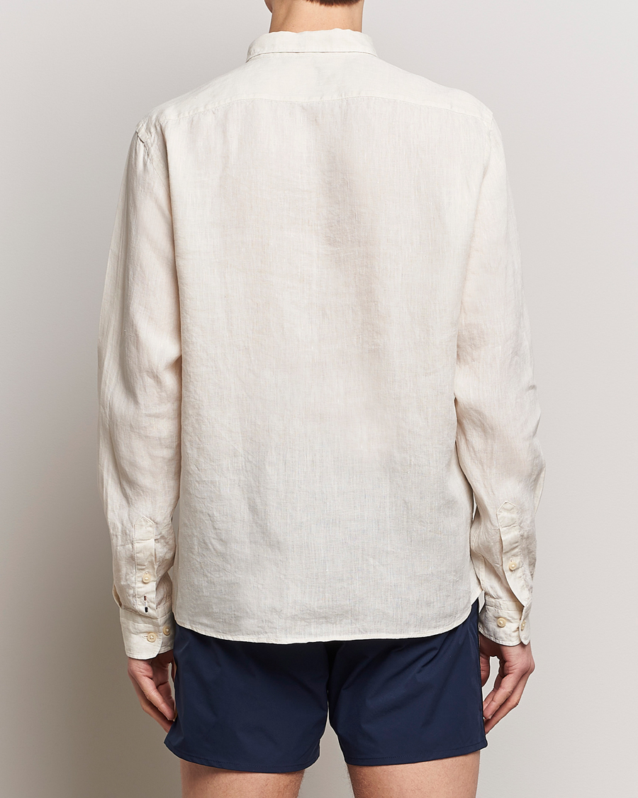 Herre | Skjorter | BOSS BLACK | Liam Linen Shirt Open White