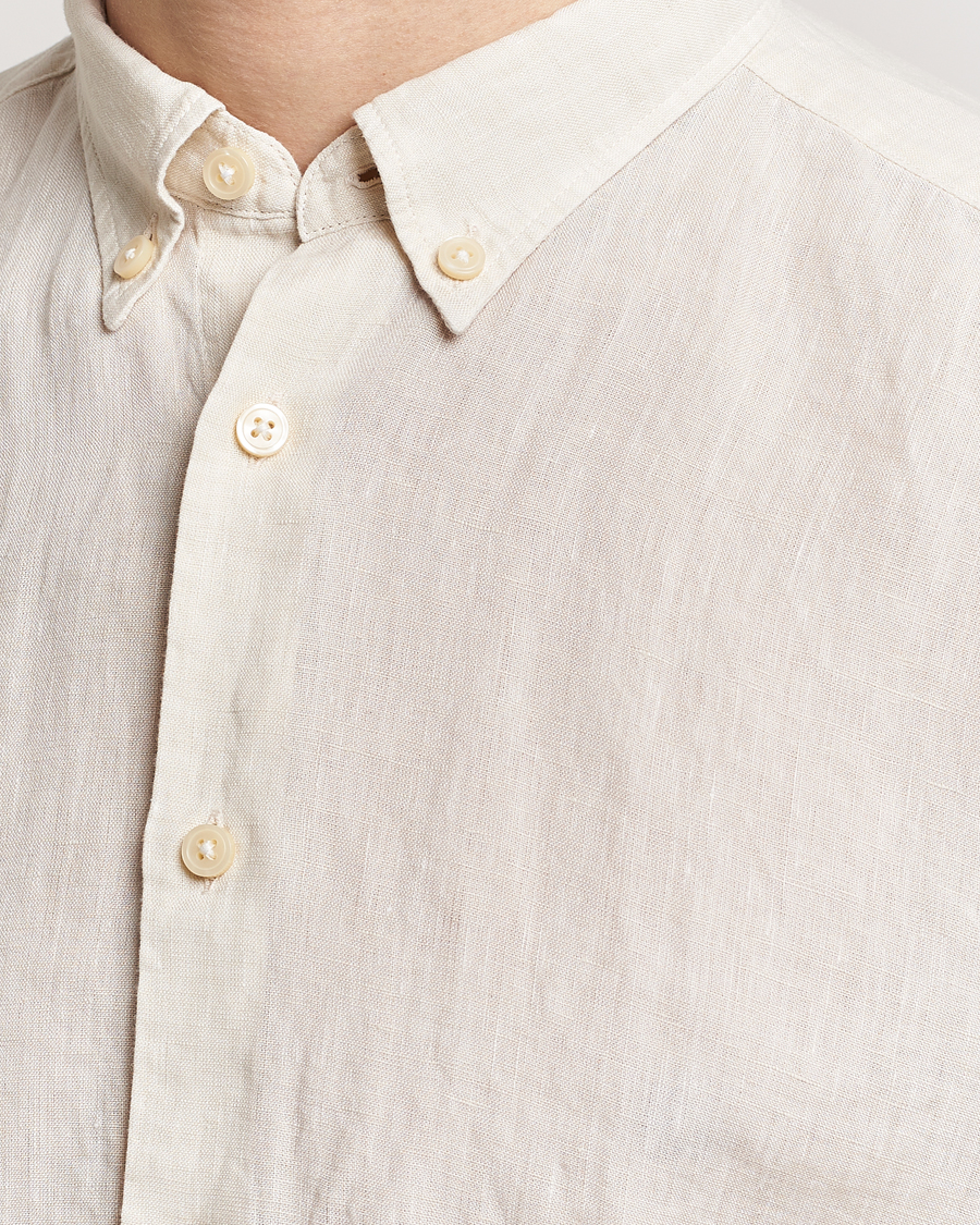 Herre | Skjorter | BOSS BLACK | Liam Linen Shirt Open White