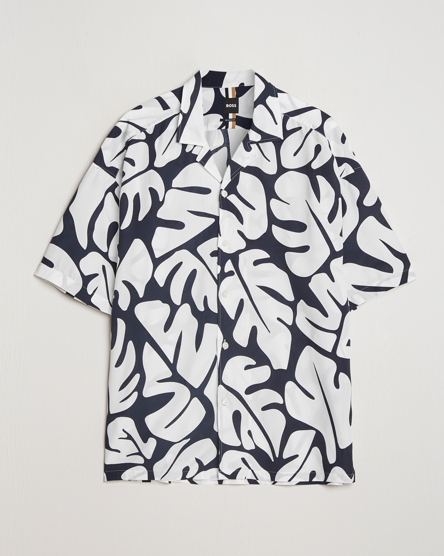 Herre | Skjorter | BOSS BLACK | Drew Short Sleeve Shirt Dark Blue