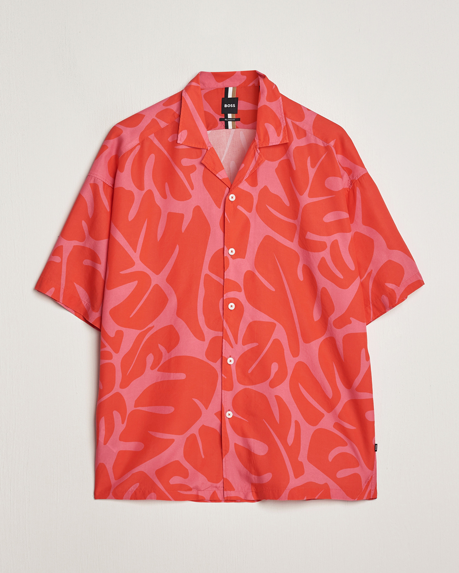 Herre | Skjorter | BOSS BLACK | Drew Short Sleeve Shirt Bright Red