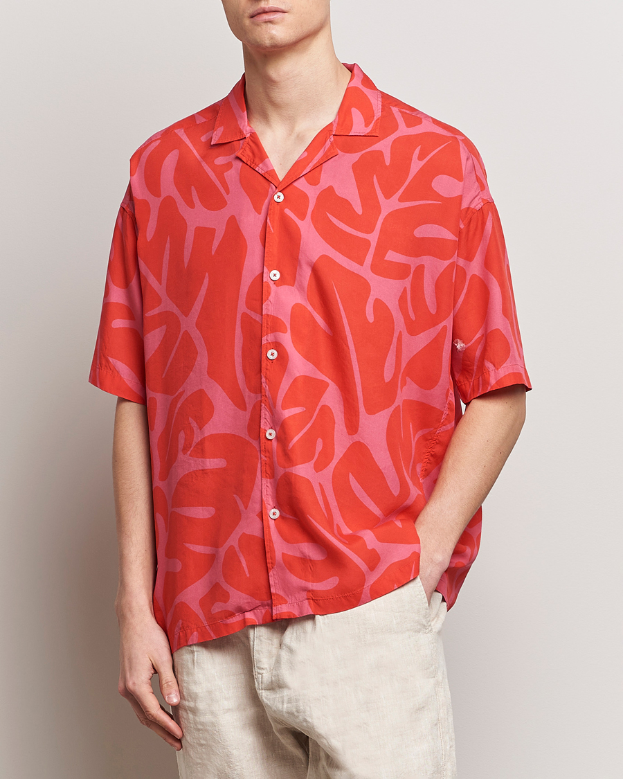 Herre | Kortermede skjorter | BOSS BLACK | Drew Short Sleeve Shirt Bright Red