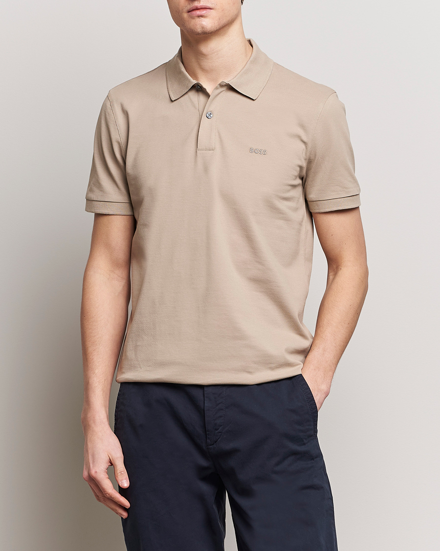 Herre | Kortermet piké | BOSS BLACK | Pallas Polo Dark Beige