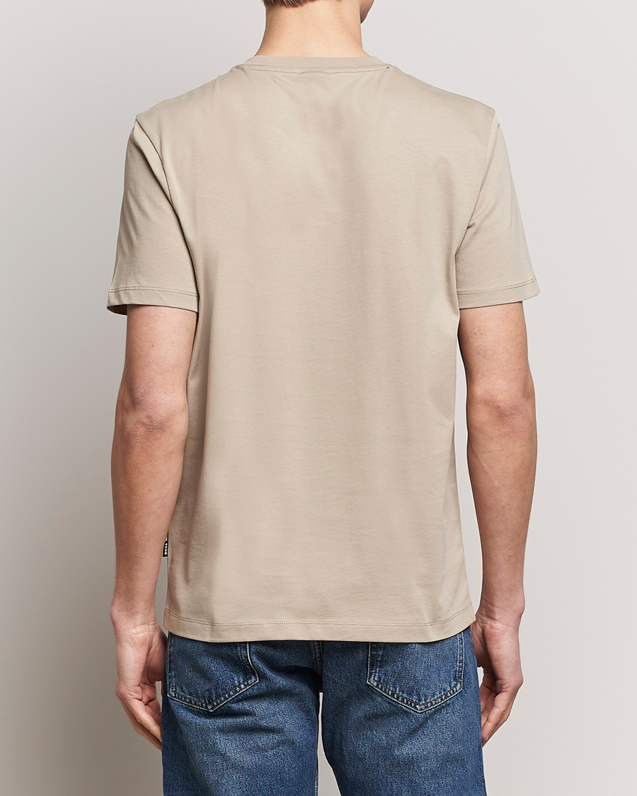 Herre | T-Shirts | BOSS BLACK | Thompson Crew Neck T-Shirt Dark Beige