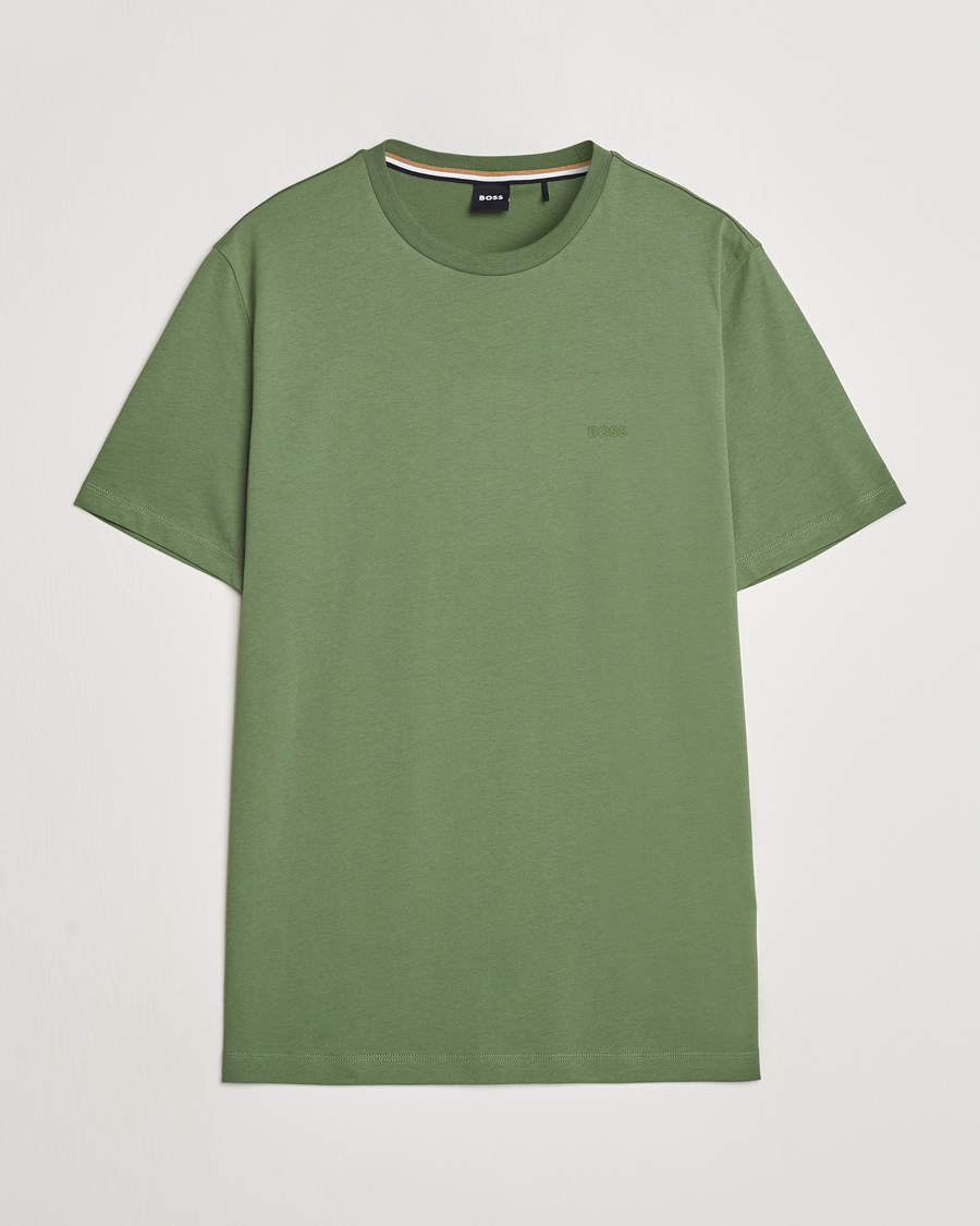 Herre | T-Shirts | BOSS BLACK | Thompson Crew Neck T-Shirt Open Green