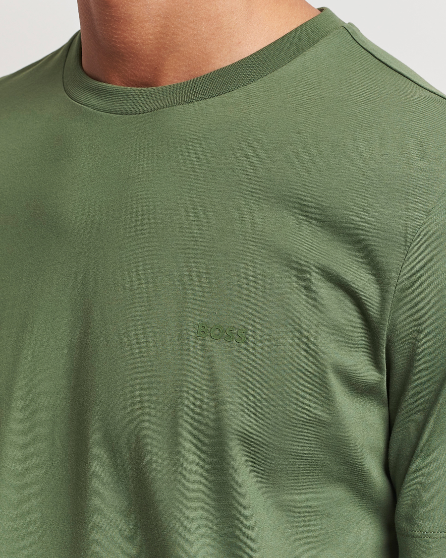 Herre | T-Shirts | BOSS BLACK | Thompson Crew Neck T-Shirt Open Green