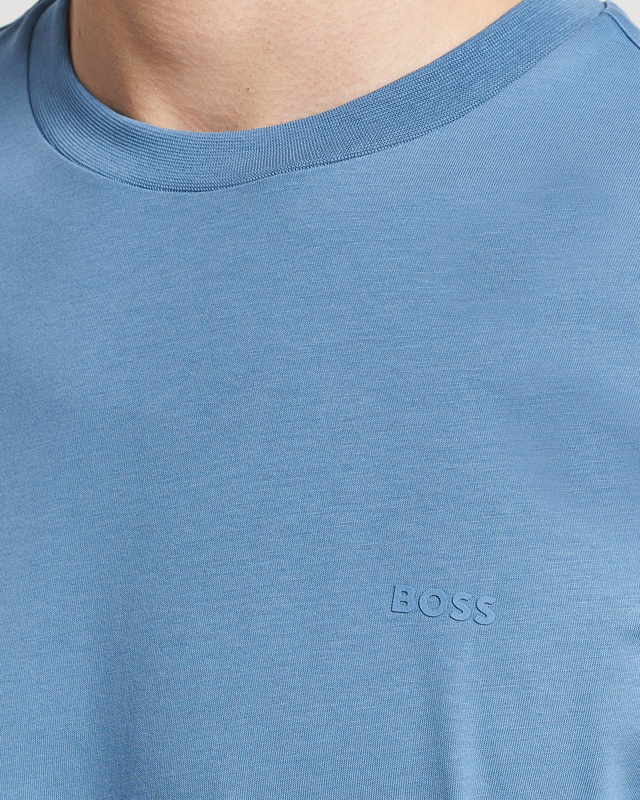 Herre | T-Shirts | BOSS BLACK | Thompson Crew Neck T-Shirt Light Blue