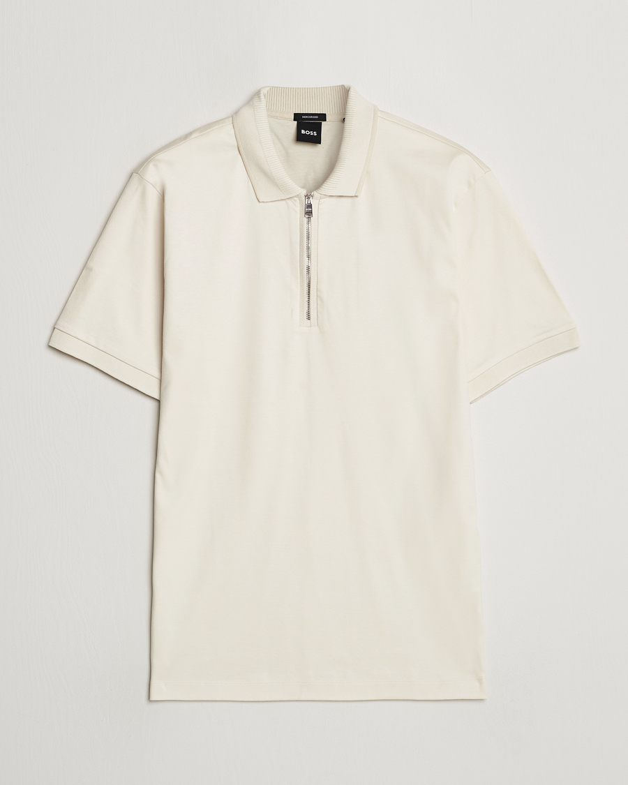 Herre | Pikéer | BOSS BLACK | Polston Half Zip Polo Open White