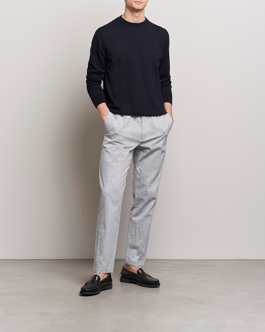 Herre | Gensere | BOSS BLACK | Pacas Crew Neck Pullover Dark Blue