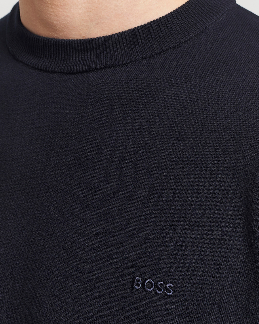 Herre | Gensere | BOSS BLACK | Pacas Crew Neck Pullover Dark Blue