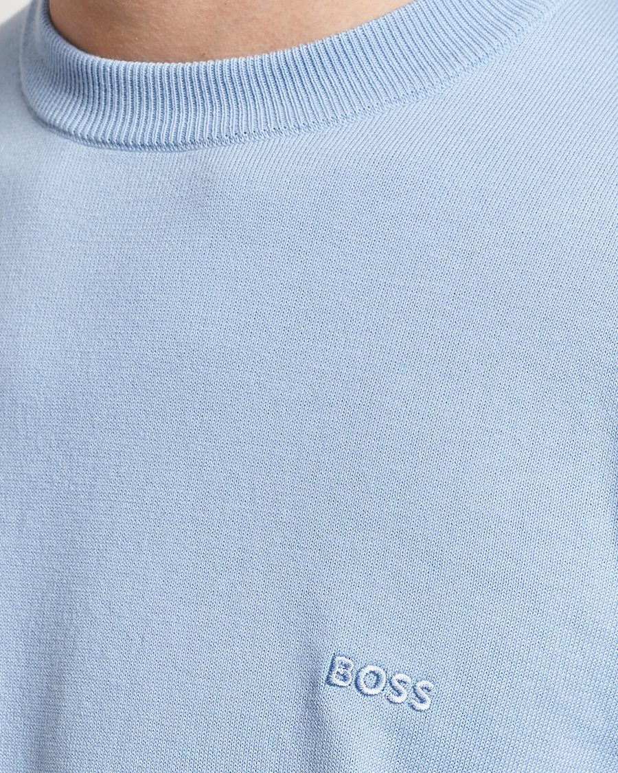 Herre | Gensere | BOSS BLACK | Pacas Crew Neck Pullover Light Blue