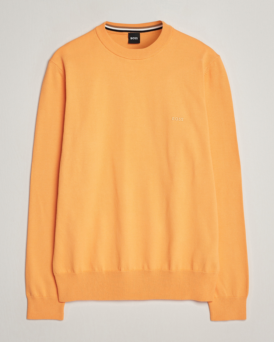 Herre | Gensere | BOSS BLACK | Pacas Crew Neck Pullover Medium Orange