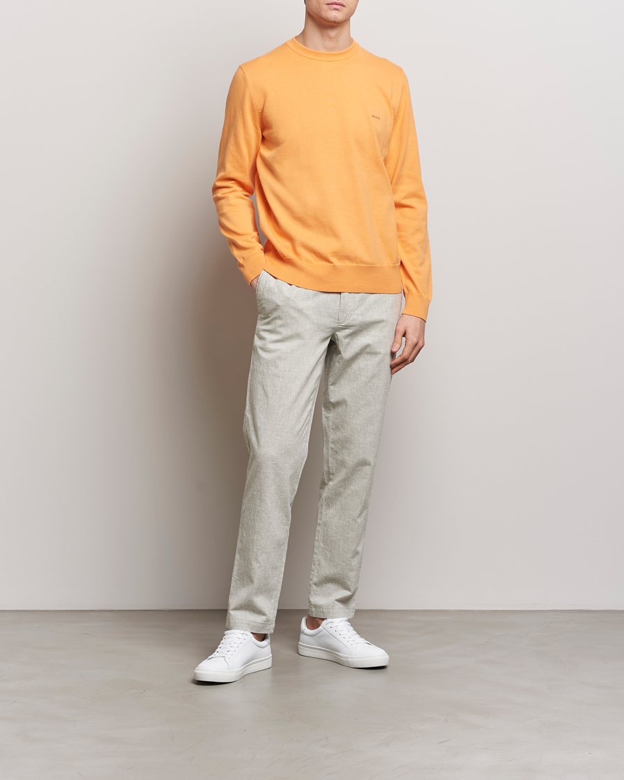 Herre | Gensere | BOSS BLACK | Pacas Crew Neck Pullover Medium Orange