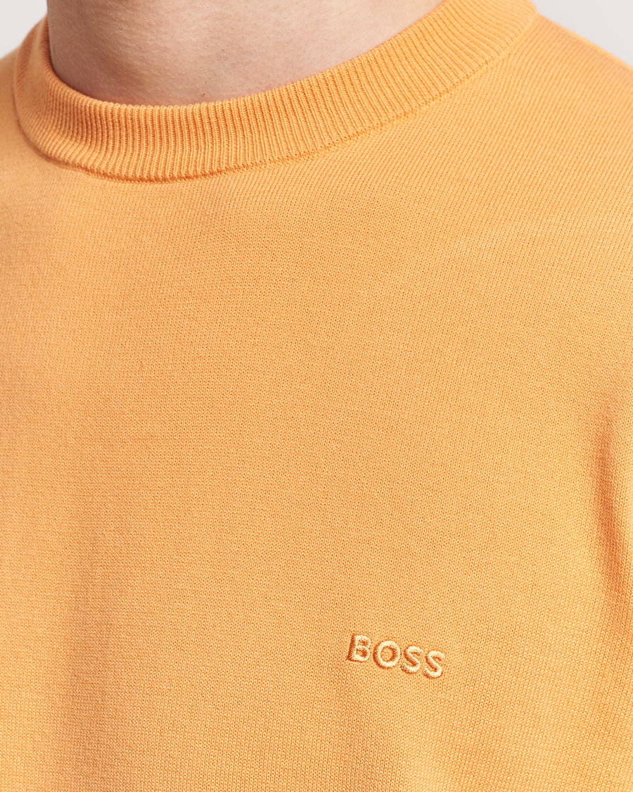 Herre | Gensere | BOSS BLACK | Pacas Crew Neck Pullover Medium Orange