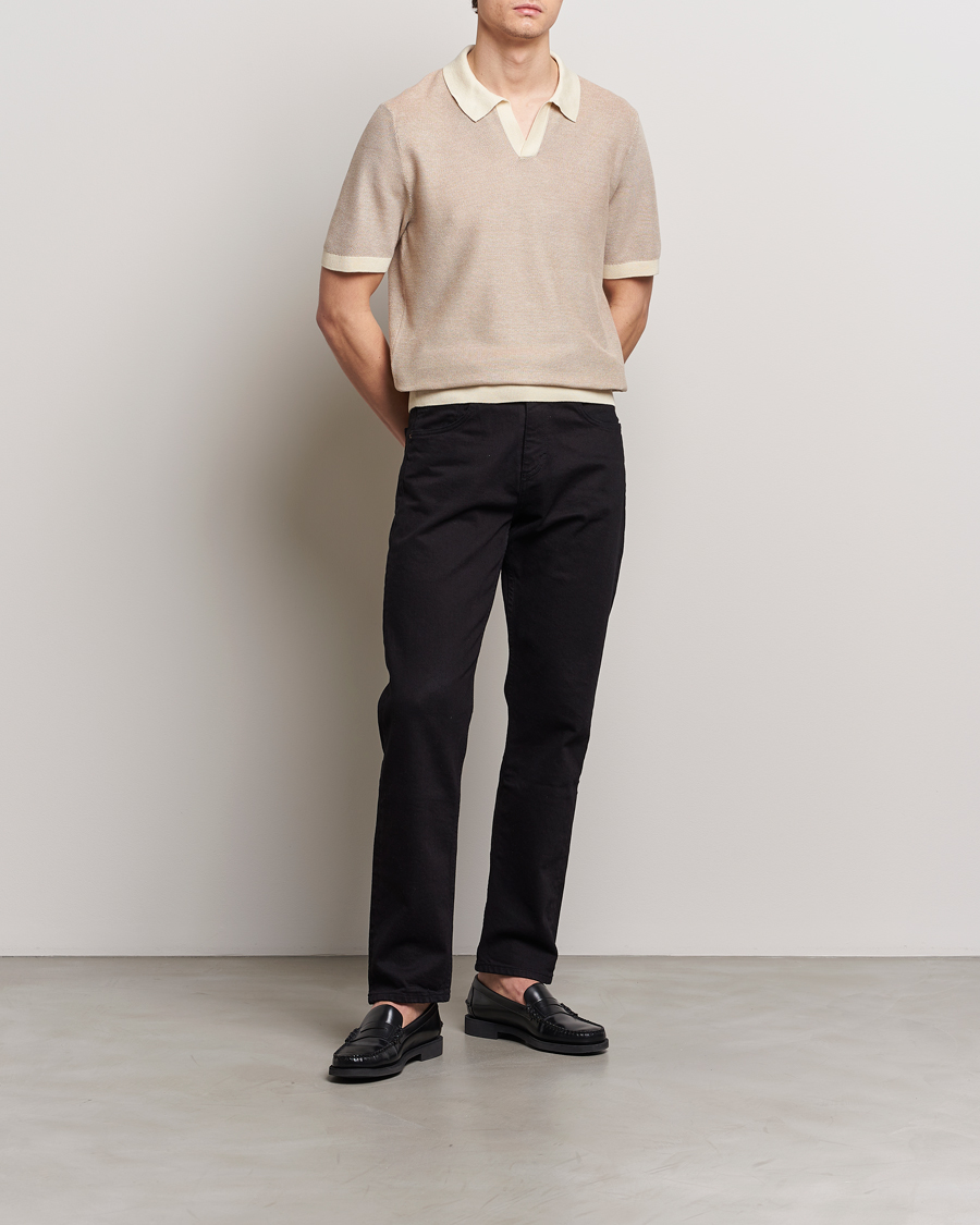 Herre | Pikéer | BOSS BLACK | Tempio Open Collar Polo Open Beige