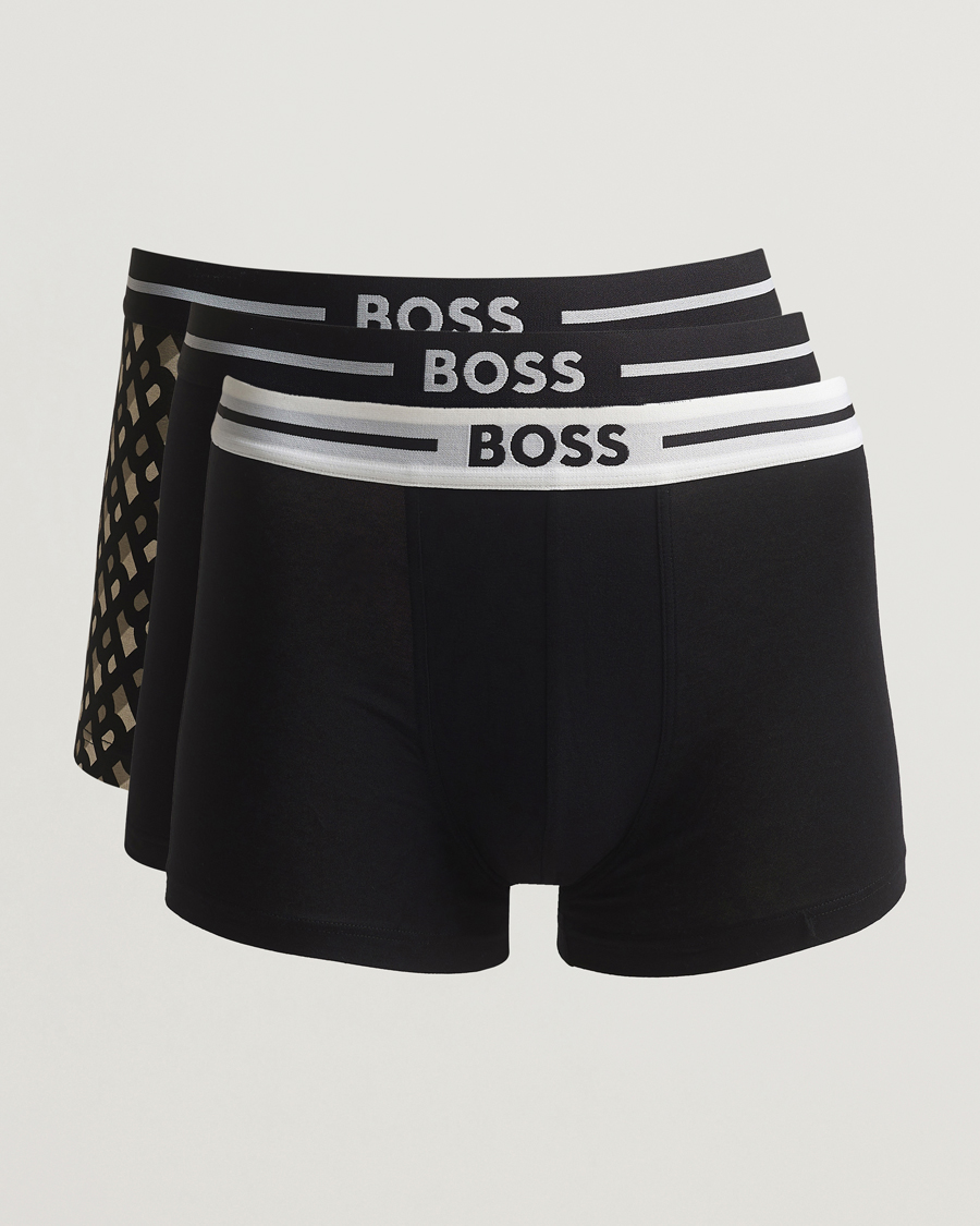Herre | Undertøy | BOSS BLACK | 3-Pack Cotton Trunk Black/White