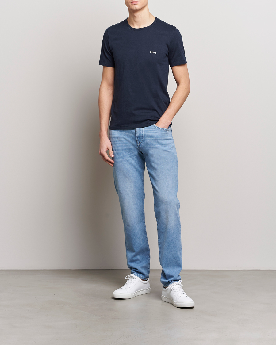 Herre | T-Shirts | BOSS BLACK | 3-Pack Crew Neck T-Shirt Blue