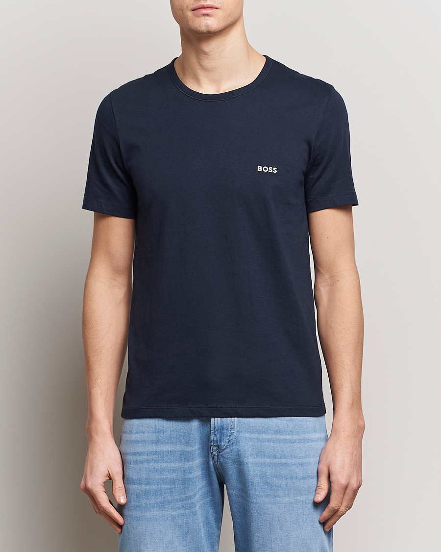 Herre | Klær | BOSS BLACK | 3-Pack Crew Neck T-Shirt Blue