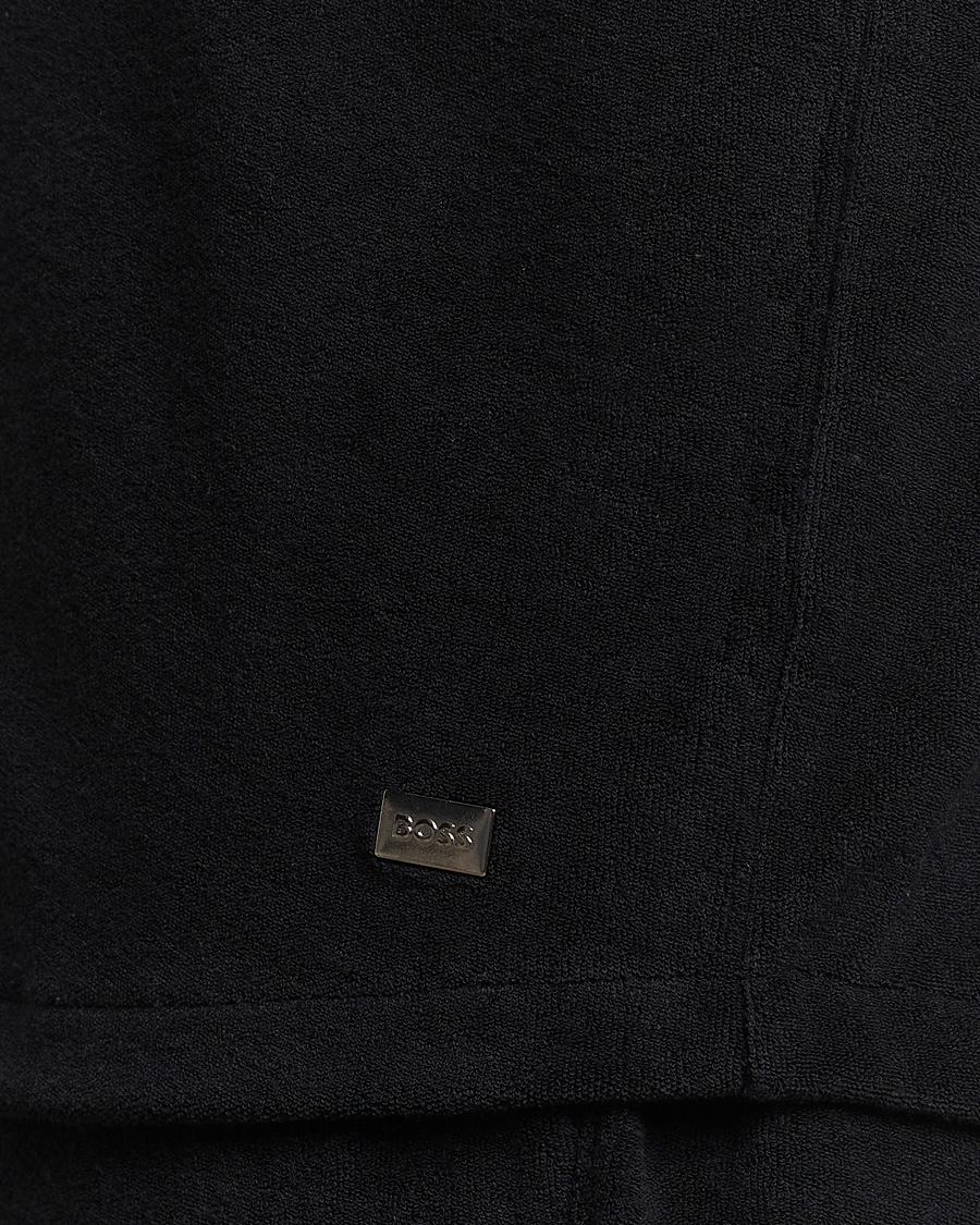 Herre | Skjorter | BOSS BLACK | Short Sleeve Terry Shirt Black
