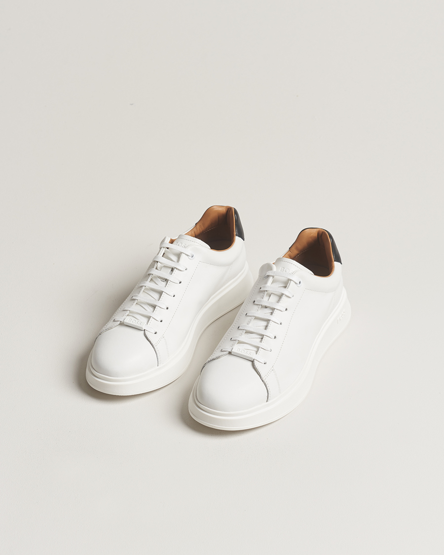 Herre | BOSS BLACK Bolton Leather Sneaker Natural | BOSS BLACK | Bolton Leather Sneaker Natural
