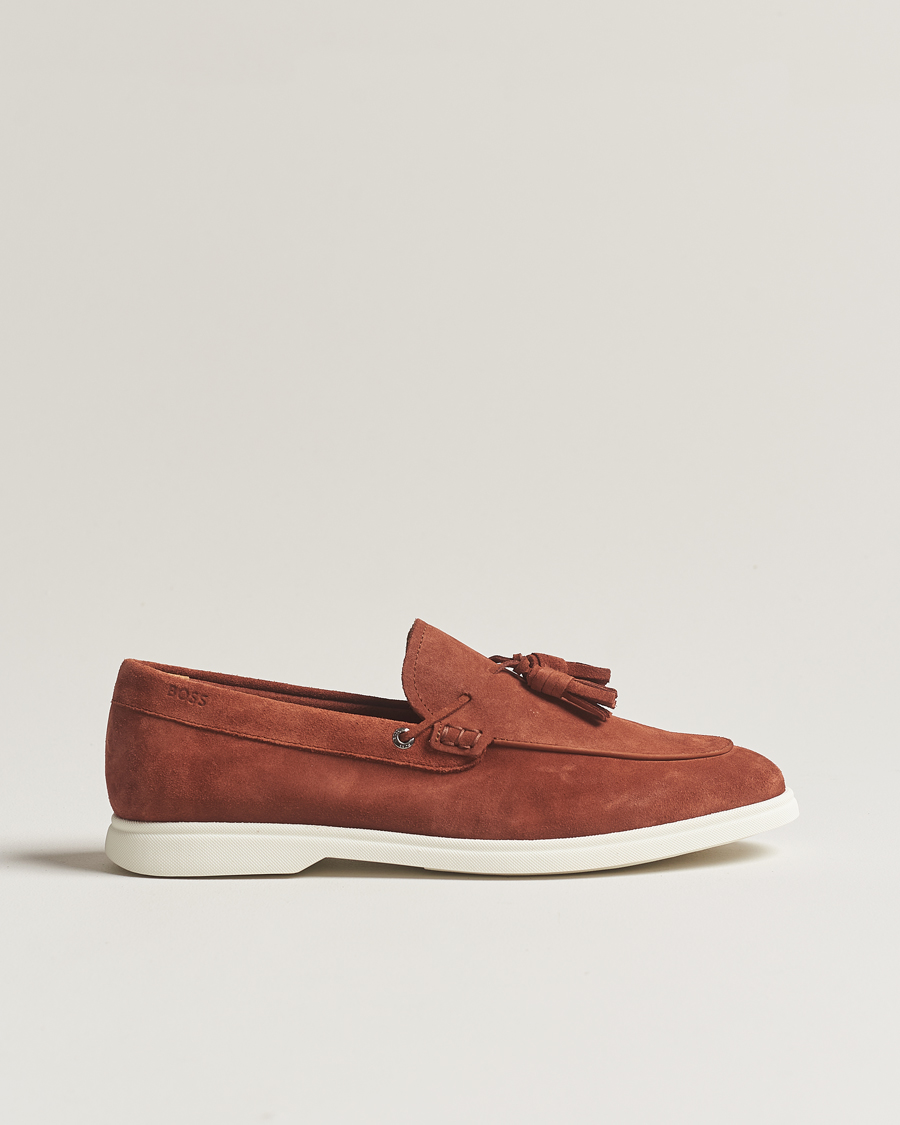 Herre | BOSS BLACK Sienne Tassle Loafer Suede Open Brown | BOSS BLACK | Sienne Tassle Loafer Suede Open Brown