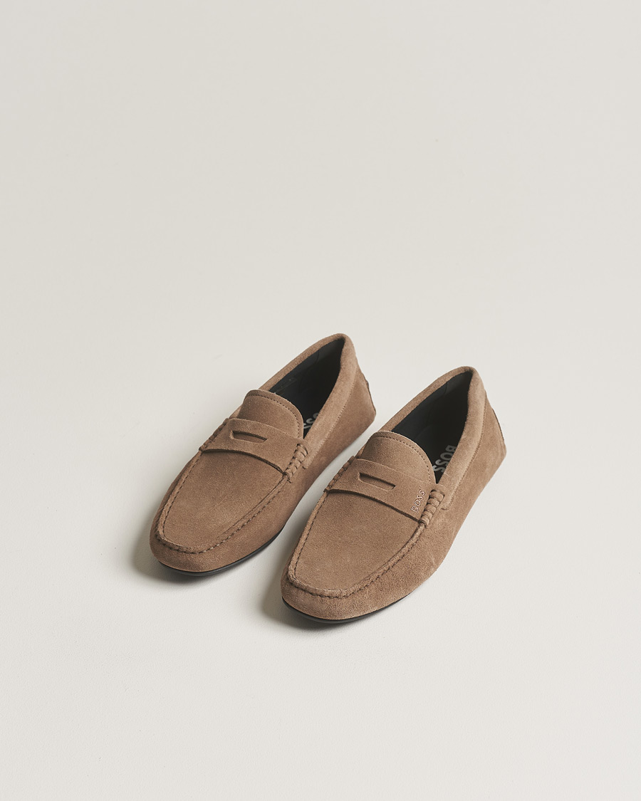 Herre | BOSS BLACK Noel Car Shoe Suede Medium Beige | BOSS BLACK | Noel Car Shoe Suede Medium Beige