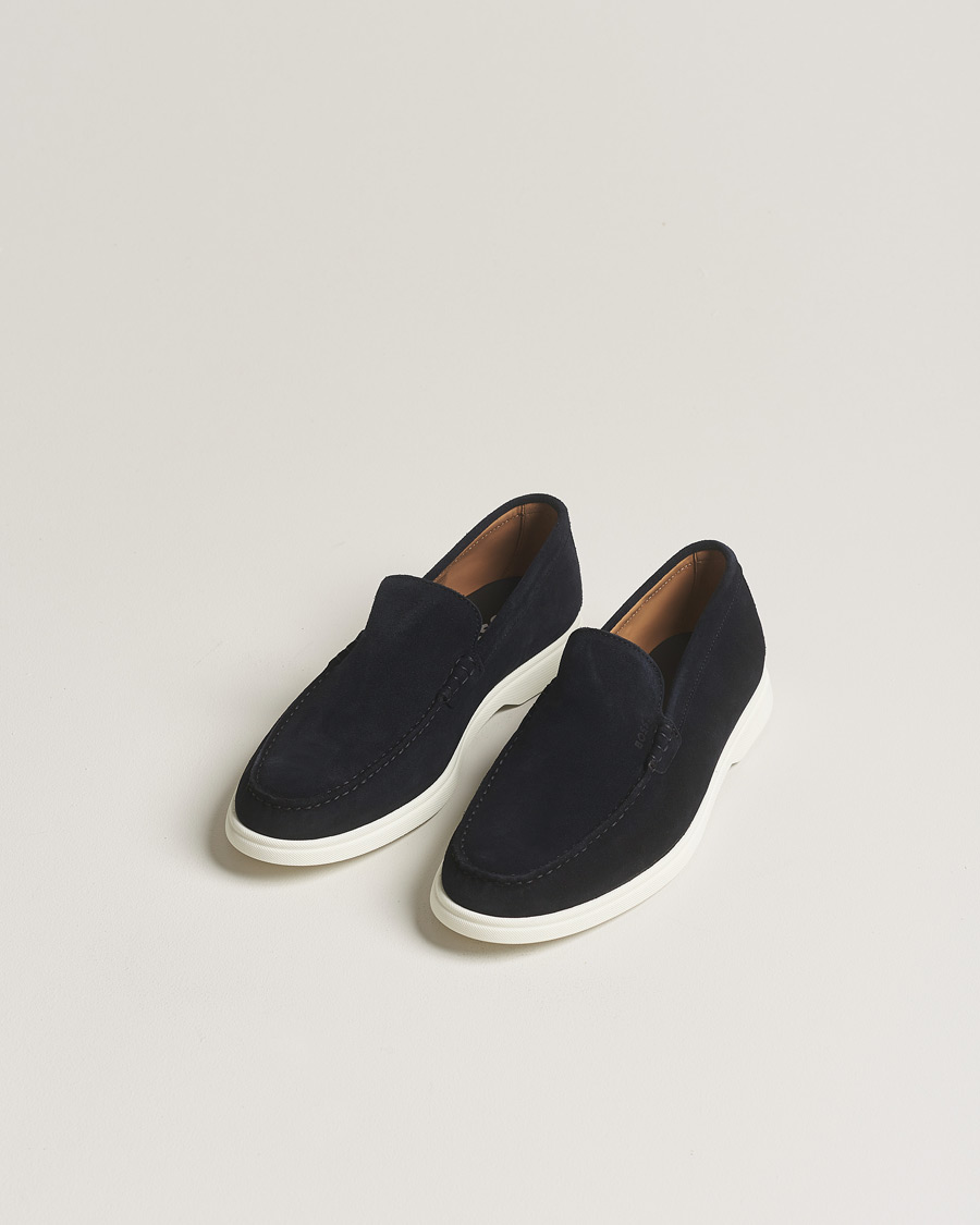 Herre | Dress | BOSS BLACK | Sienne Suede Loafer Dark Blue