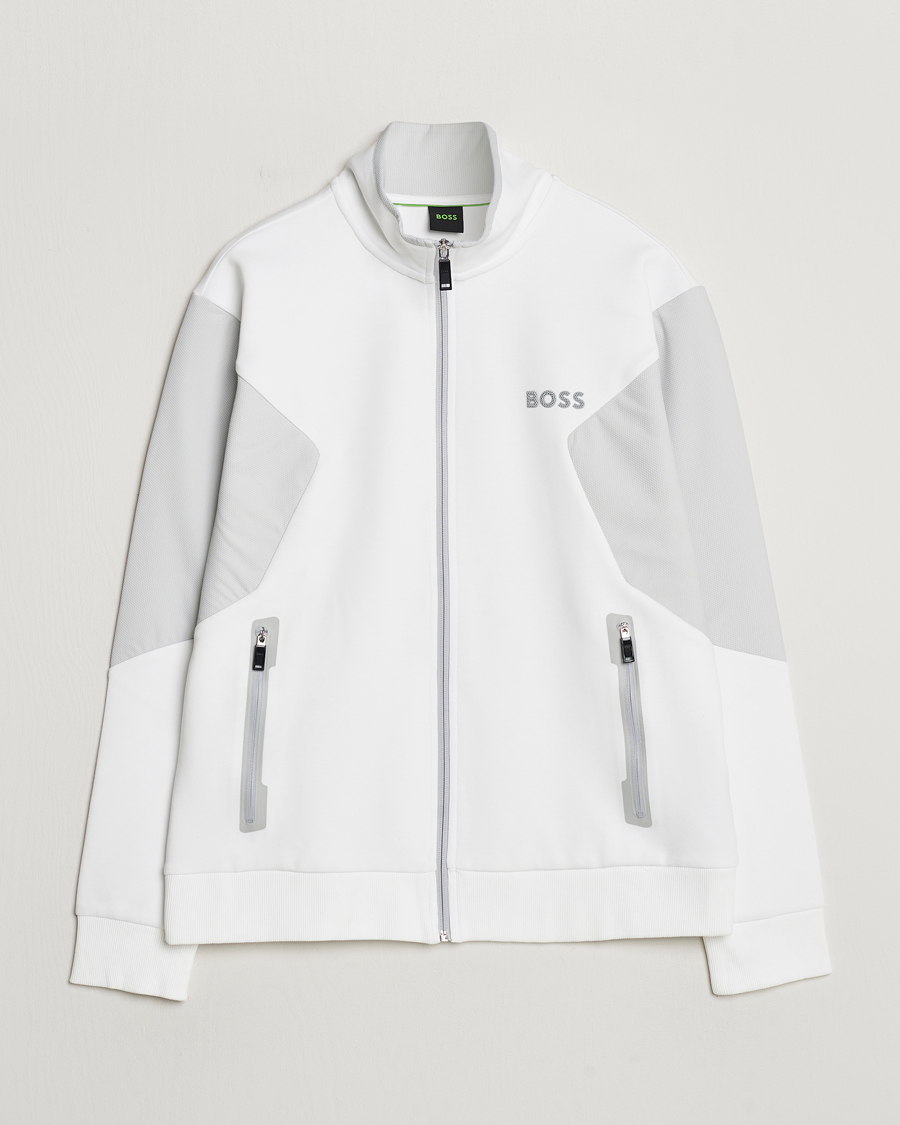 Herre | Gensere | BOSS GREEN | Skaz Full Zip Hoodie White