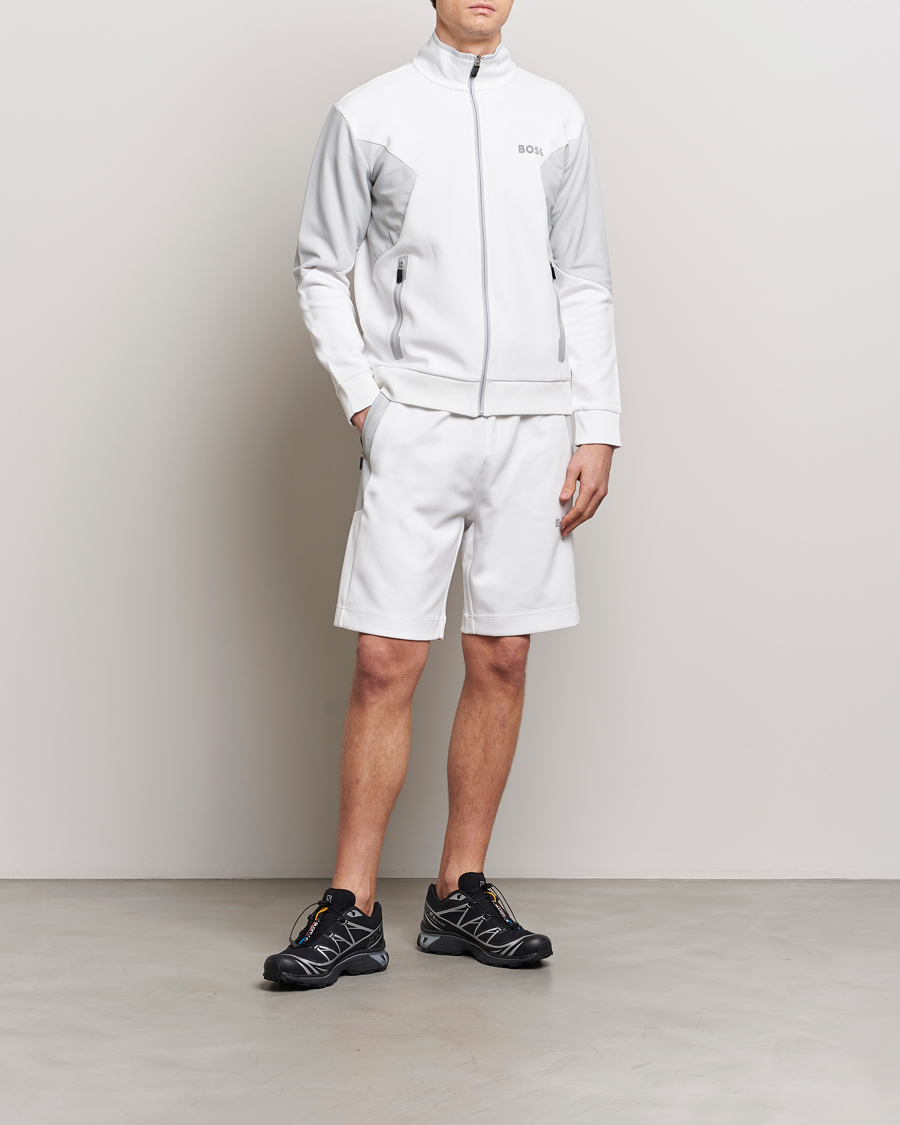 Herre | Gensere | BOSS GREEN | Skaz Full Zip Hoodie White