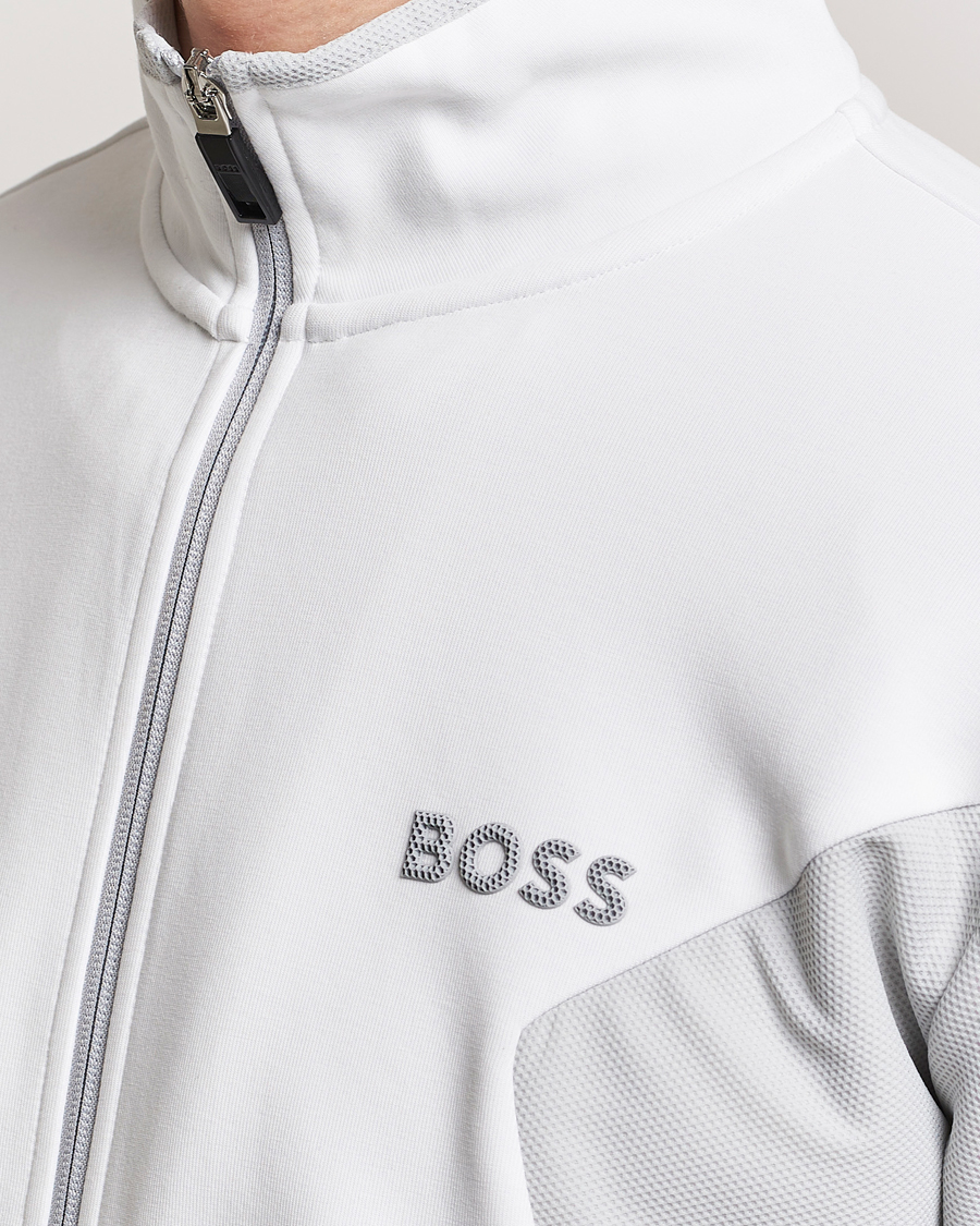 Herre | Gensere | BOSS GREEN | Skaz Full Zip Hoodie White