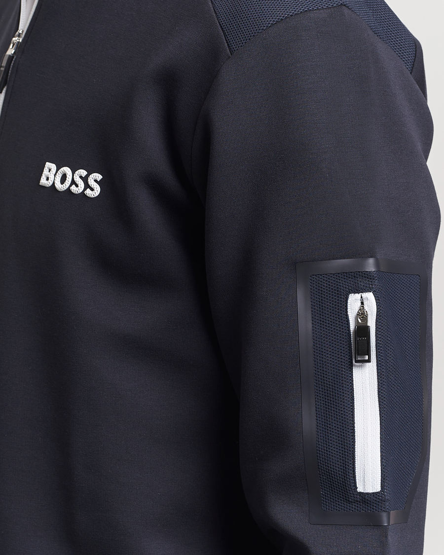 Herre | Gensere | BOSS GREEN | Half Zip Sweatshirt Dark Blue