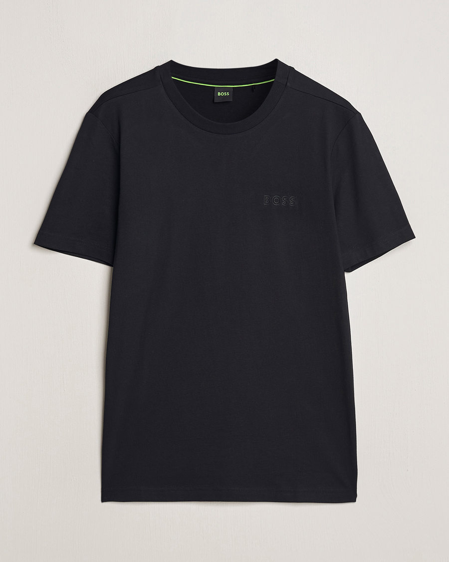 Herre | T-Shirts | BOSS GREEN | Crew Neck T-Shirt Black