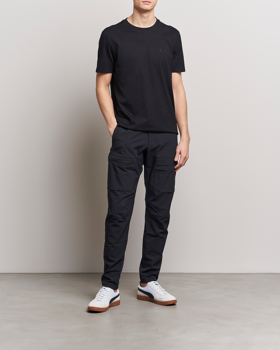 Herre | T-Shirts | BOSS GREEN | Crew Neck T-Shirt Black