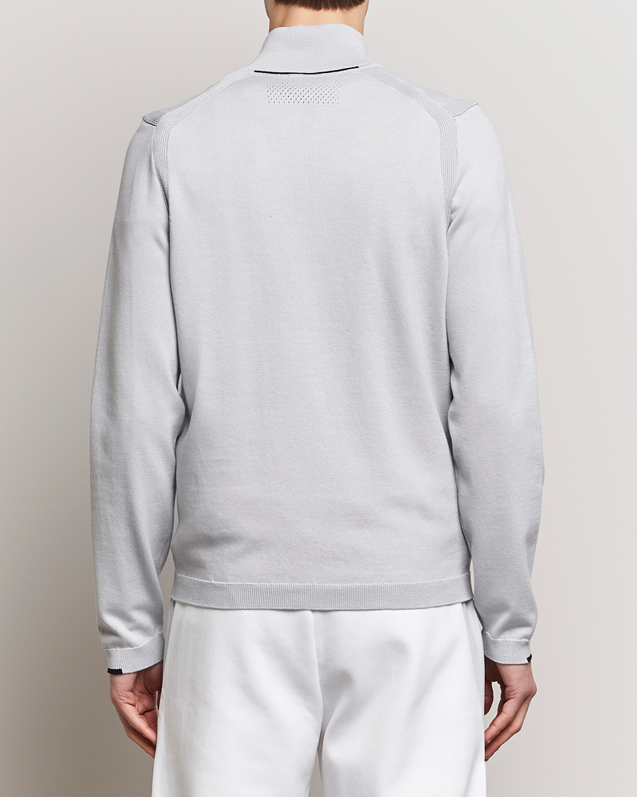 Herre | Gensere | BOSS GREEN | Ever Knitted Half Zip Light Grey