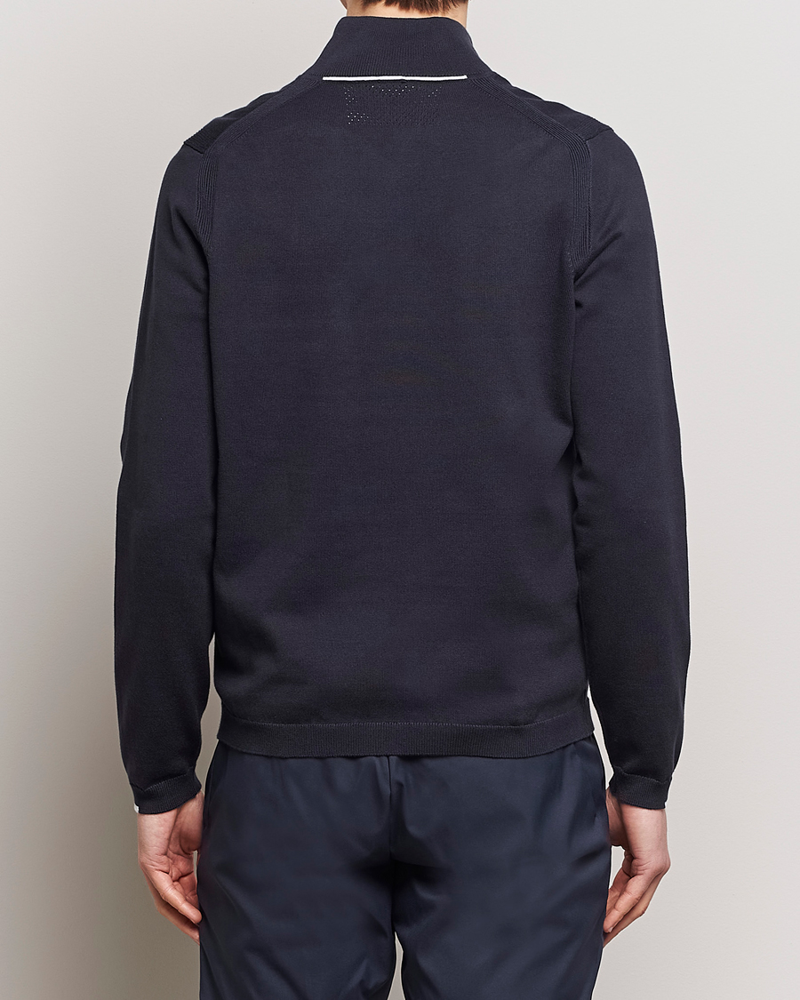 Herre | Gensere | BOSS GREEN | Ever Knitted Half Zip Dark Blue