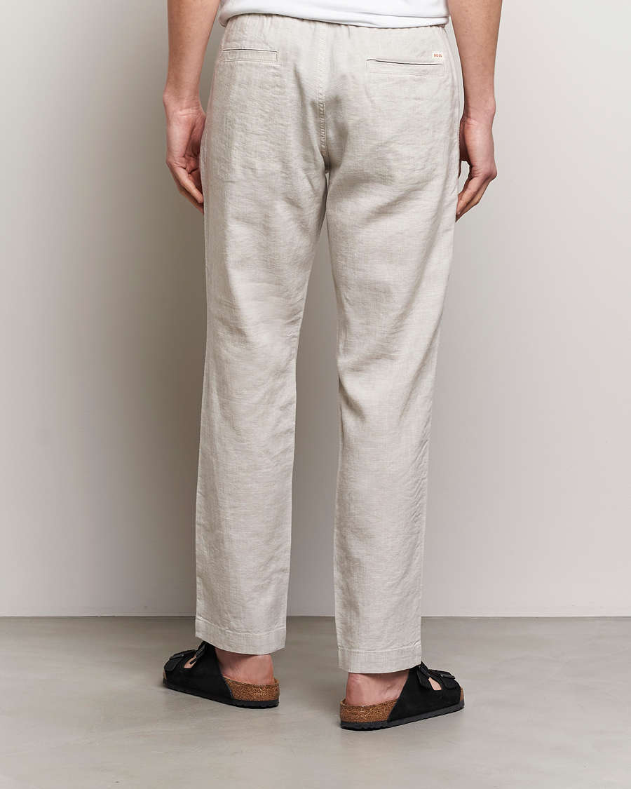 Herre | Bukser | BOSS ORANGE | Sanderson Linen Pants Light Beige