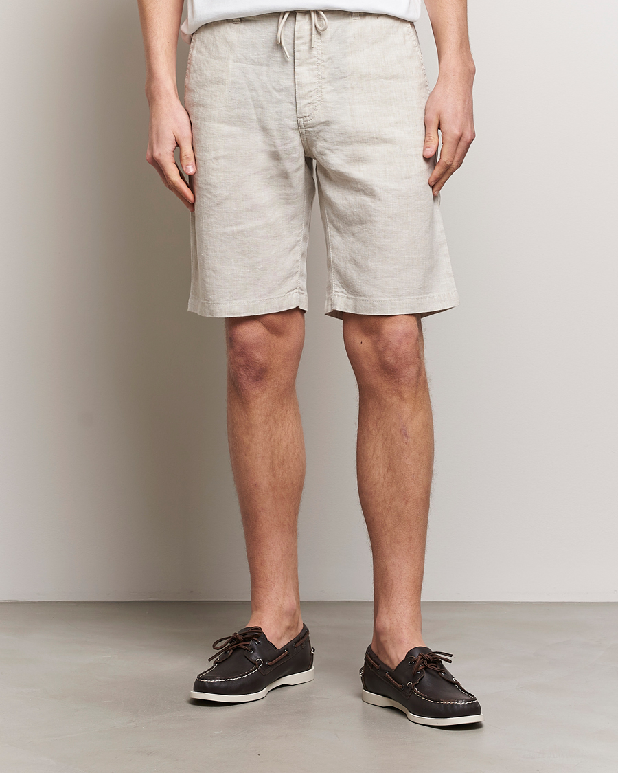 Herre | Shorts | BOSS ORANGE | Tapered Chino Drawstring Shorts Light Beige